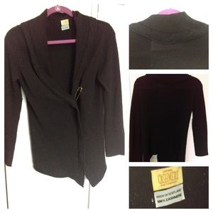 Black Cashmere Cardigan